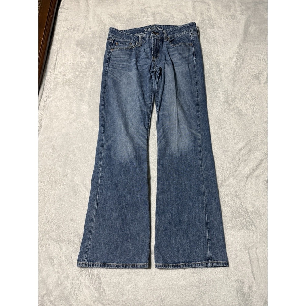 American Eagle Jeans‎ Womens 12 Long Blue Favorite Boyfriend Bootcut Flare 32